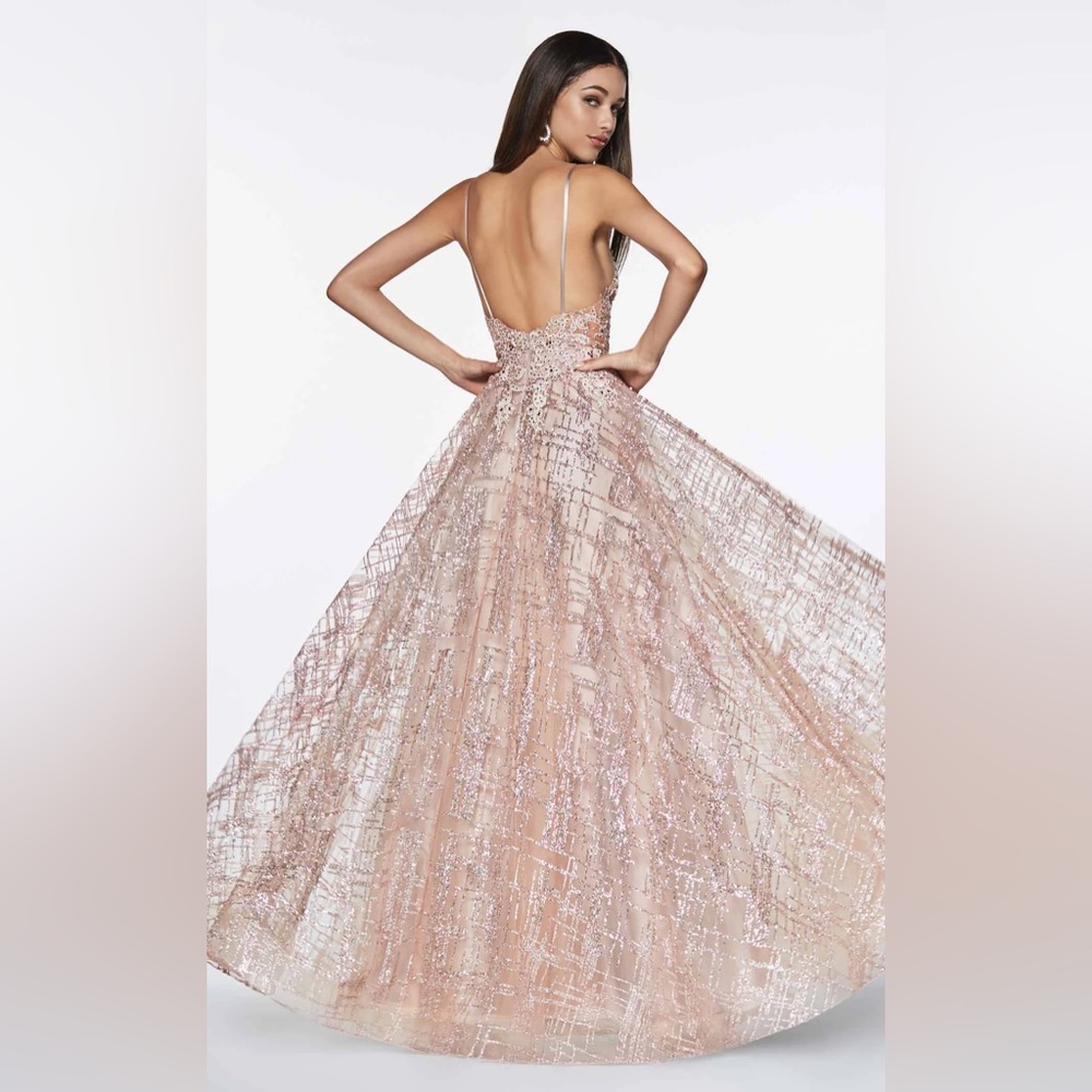 Cinderella Divine Long Glitter Prom Dress